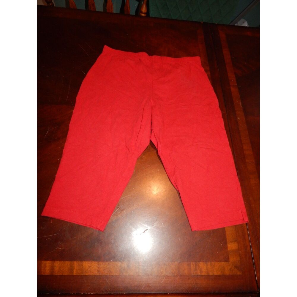 Women’s Red Capris Pants - Comfortable Everyday Fit